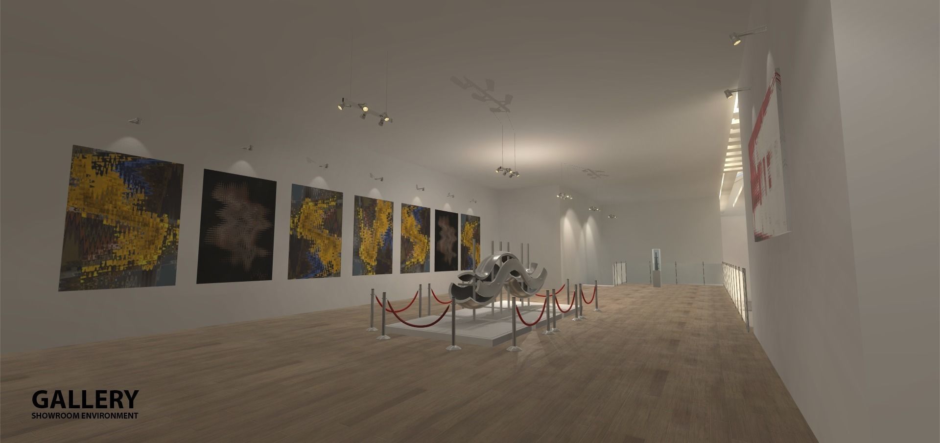 Gallery - Showroom Environment Low-poly 3D model_14