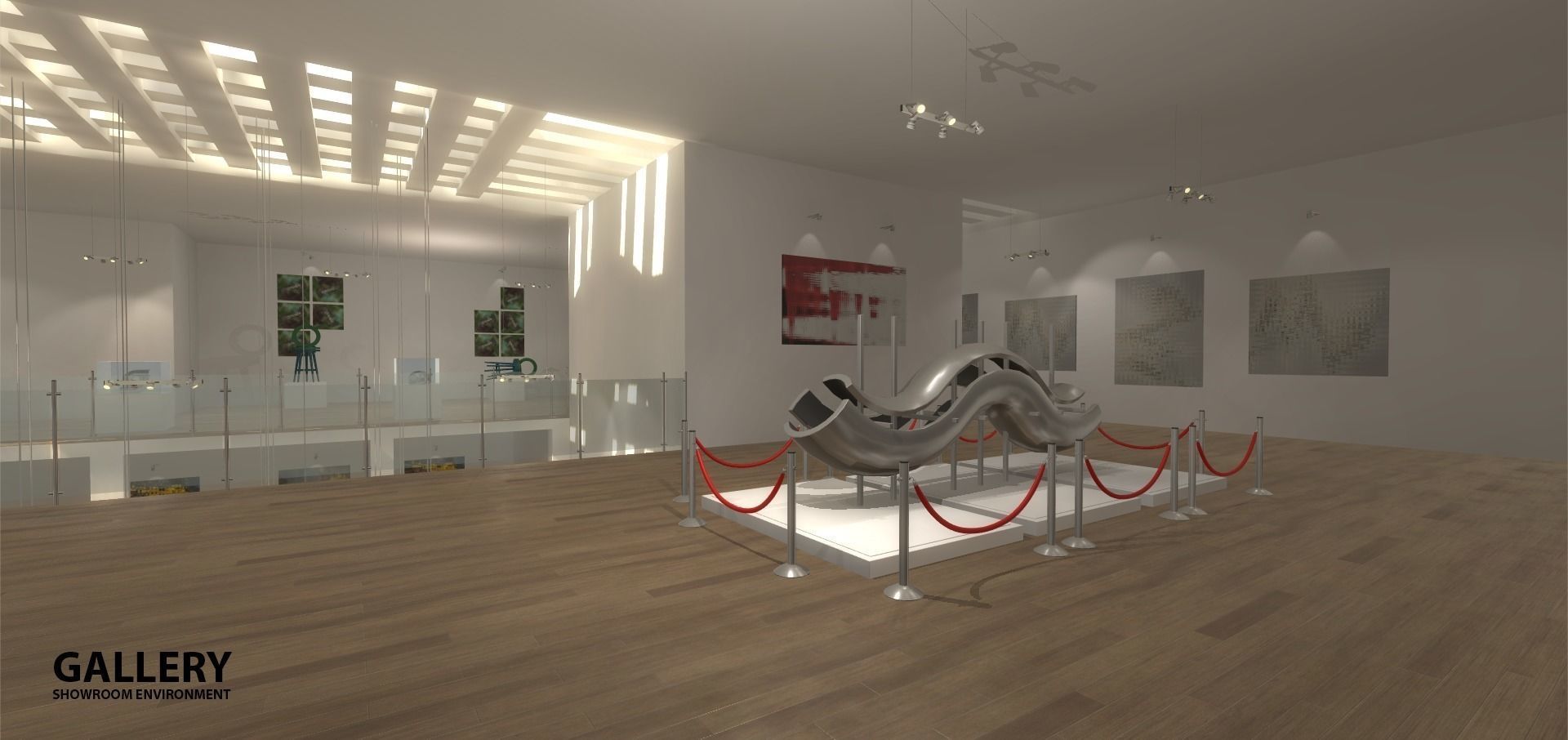 Gallery - Showroom Environment Low-poly 3D model_20