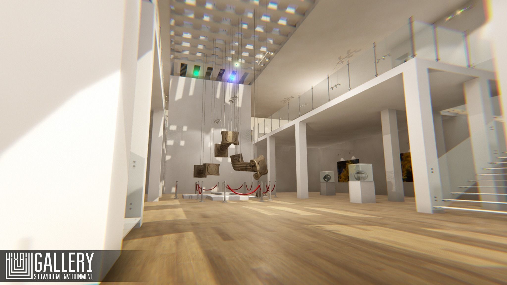 Gallery - Showroom Environment Low-poly 3D model_7