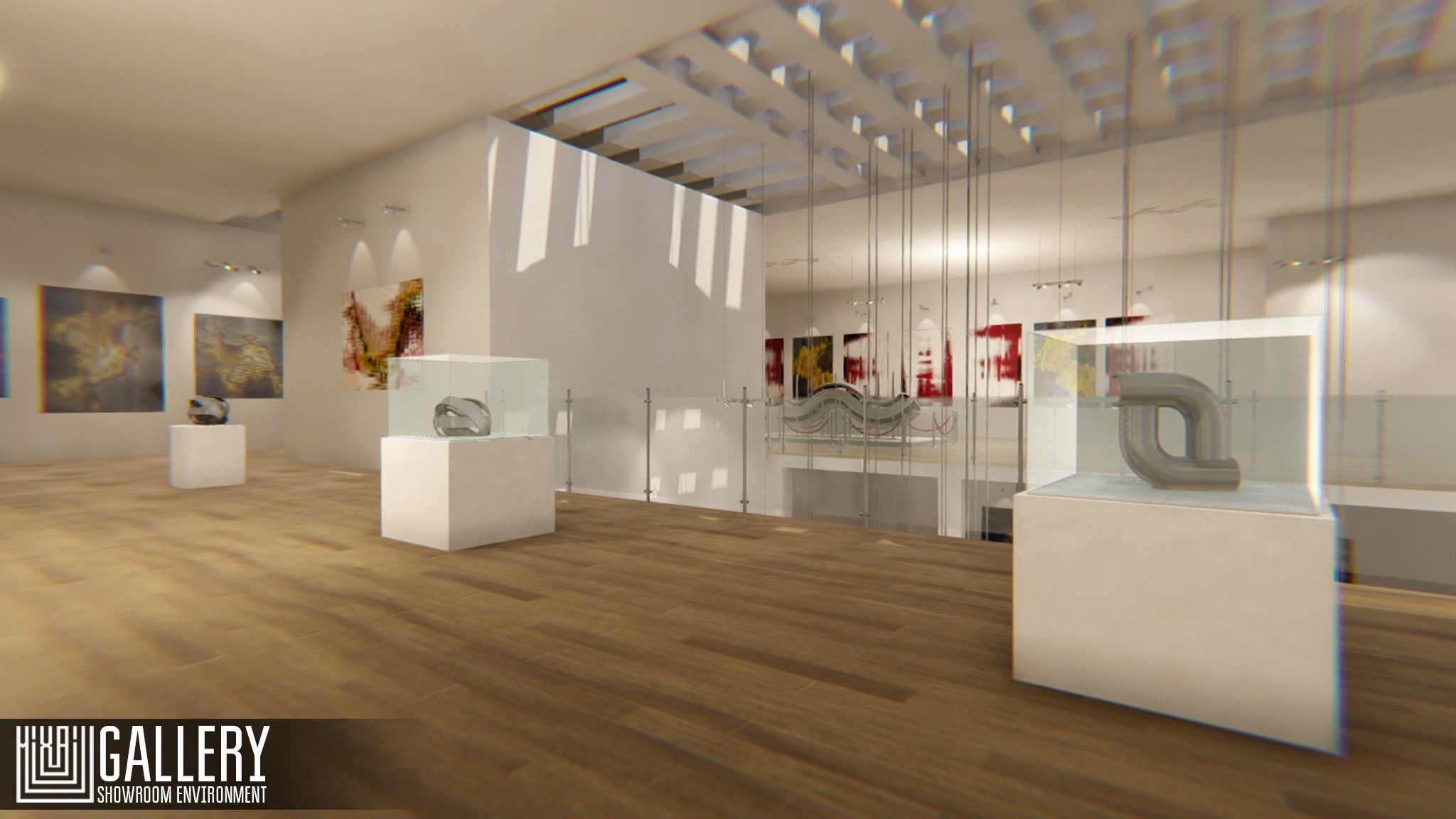 Gallery - Showroom Environment Low-poly 3D model_12