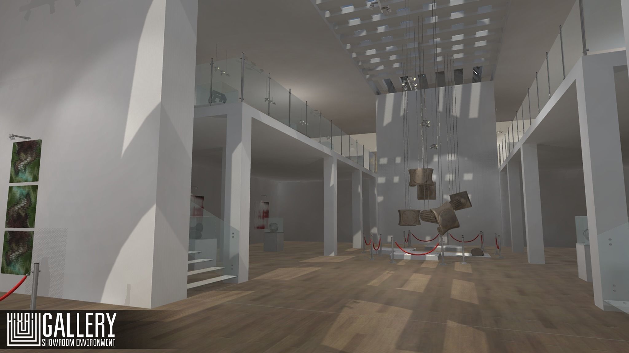 Gallery - Showroom Environment Low-poly 3D model_11