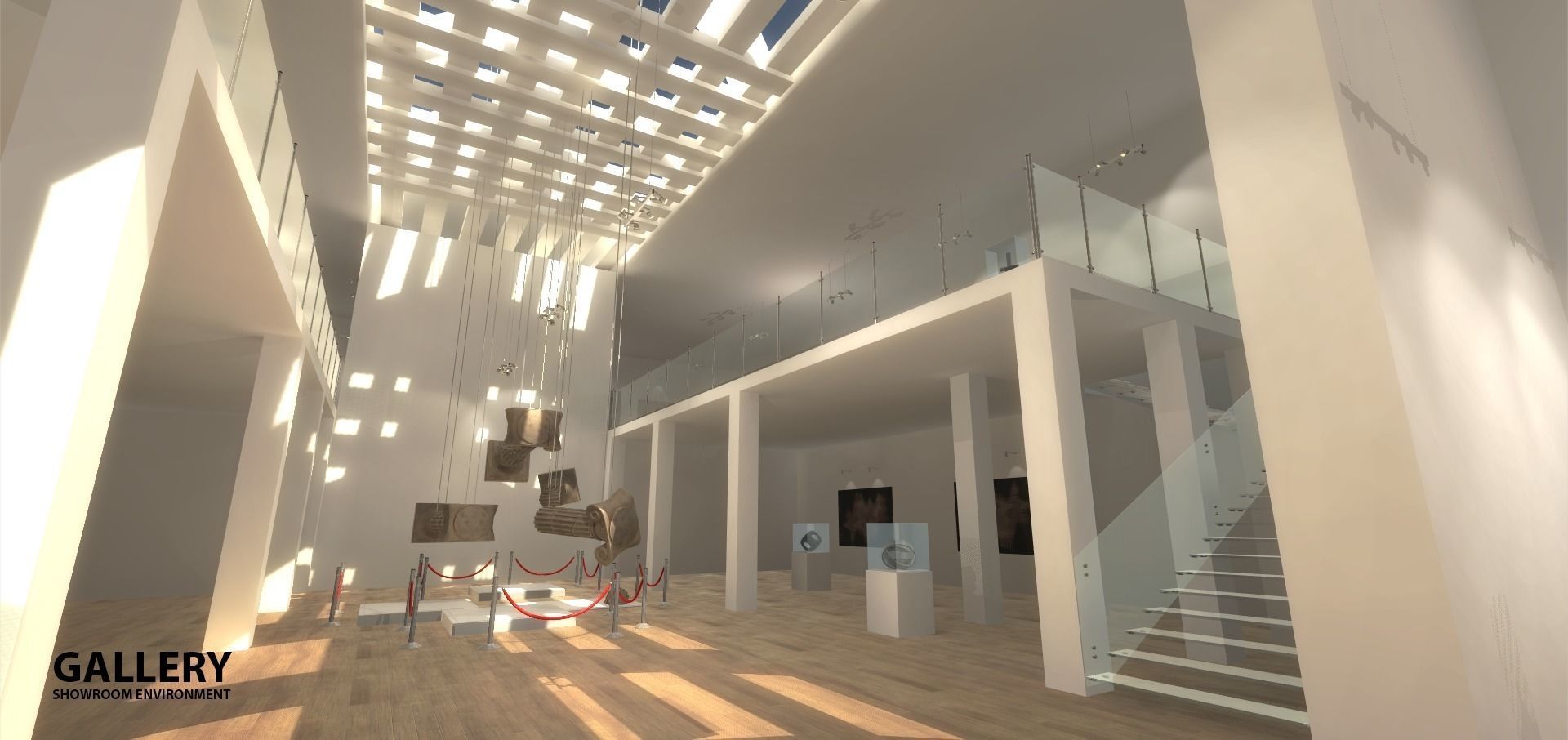 Gallery - Showroom Environment Low-poly 3D model_21