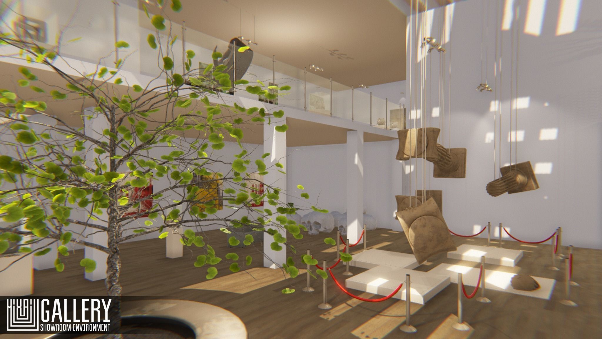 Gallery - Showroom Environment Low-poly 3D model_6