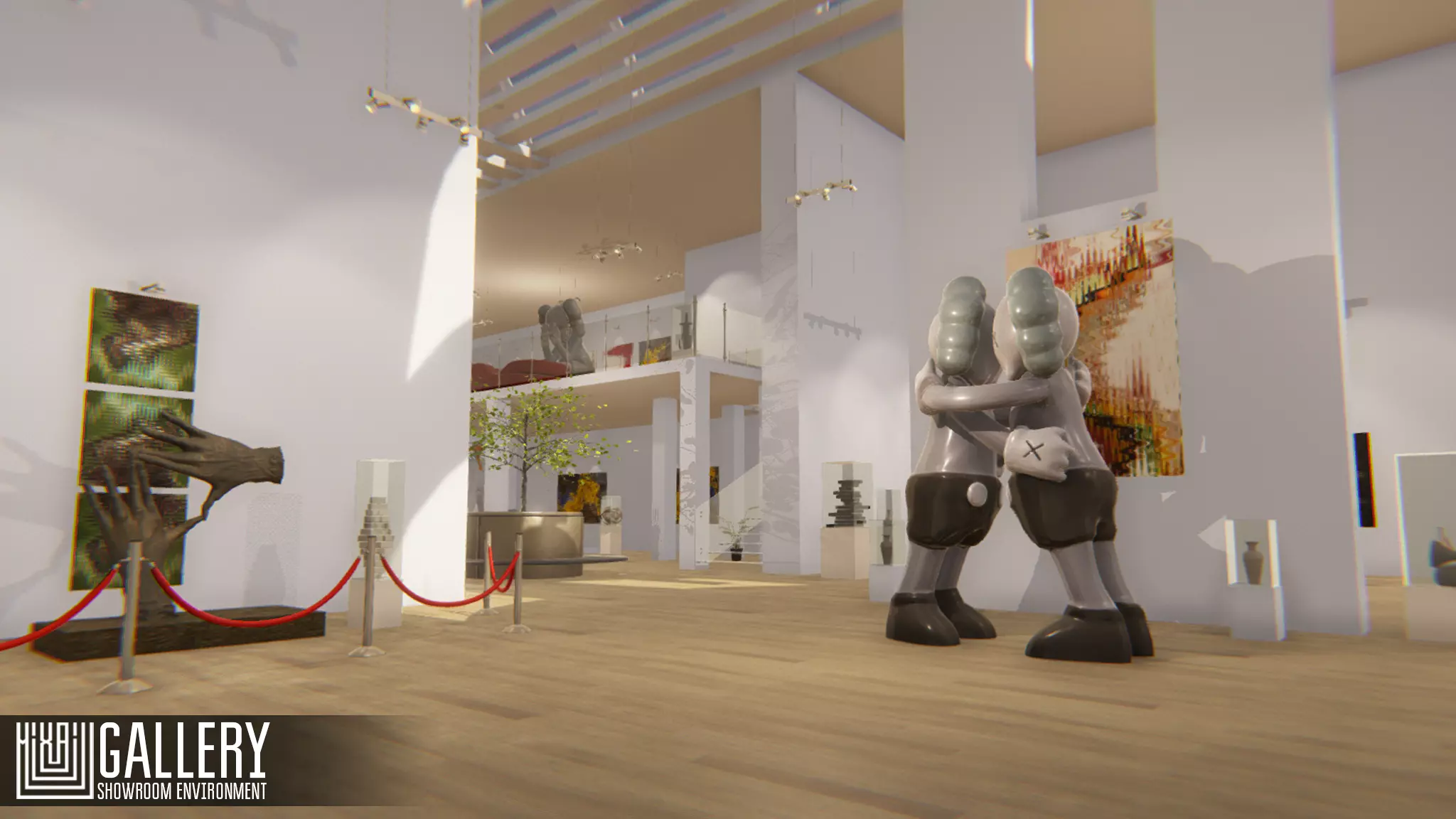 Gallery - Showroom Environment Low-poly 3D model_0