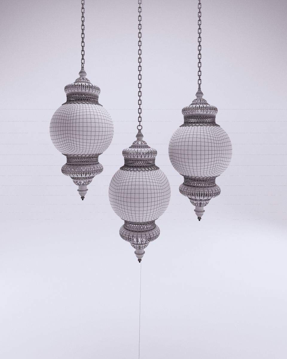 Turkish lamp 3D model_2
