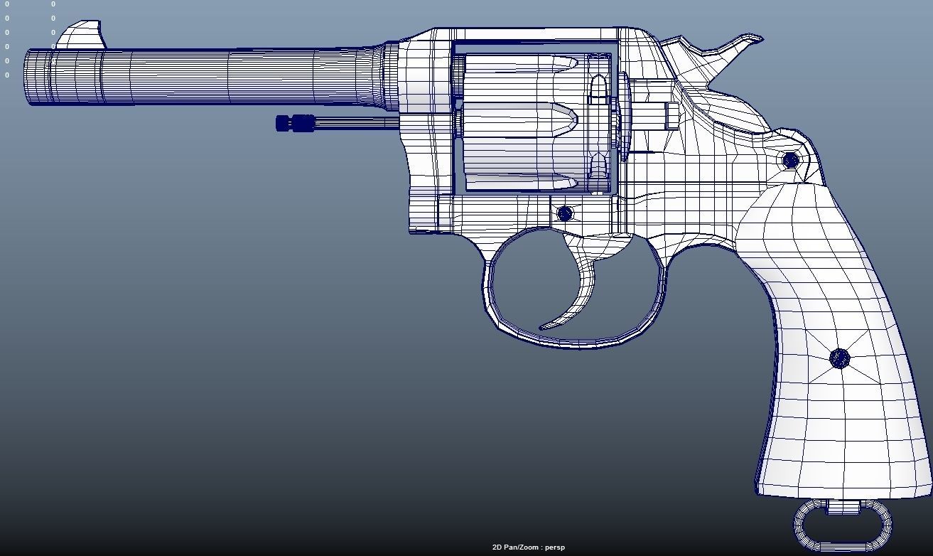 Colt 1917 Army DA 45acp 3D model_10