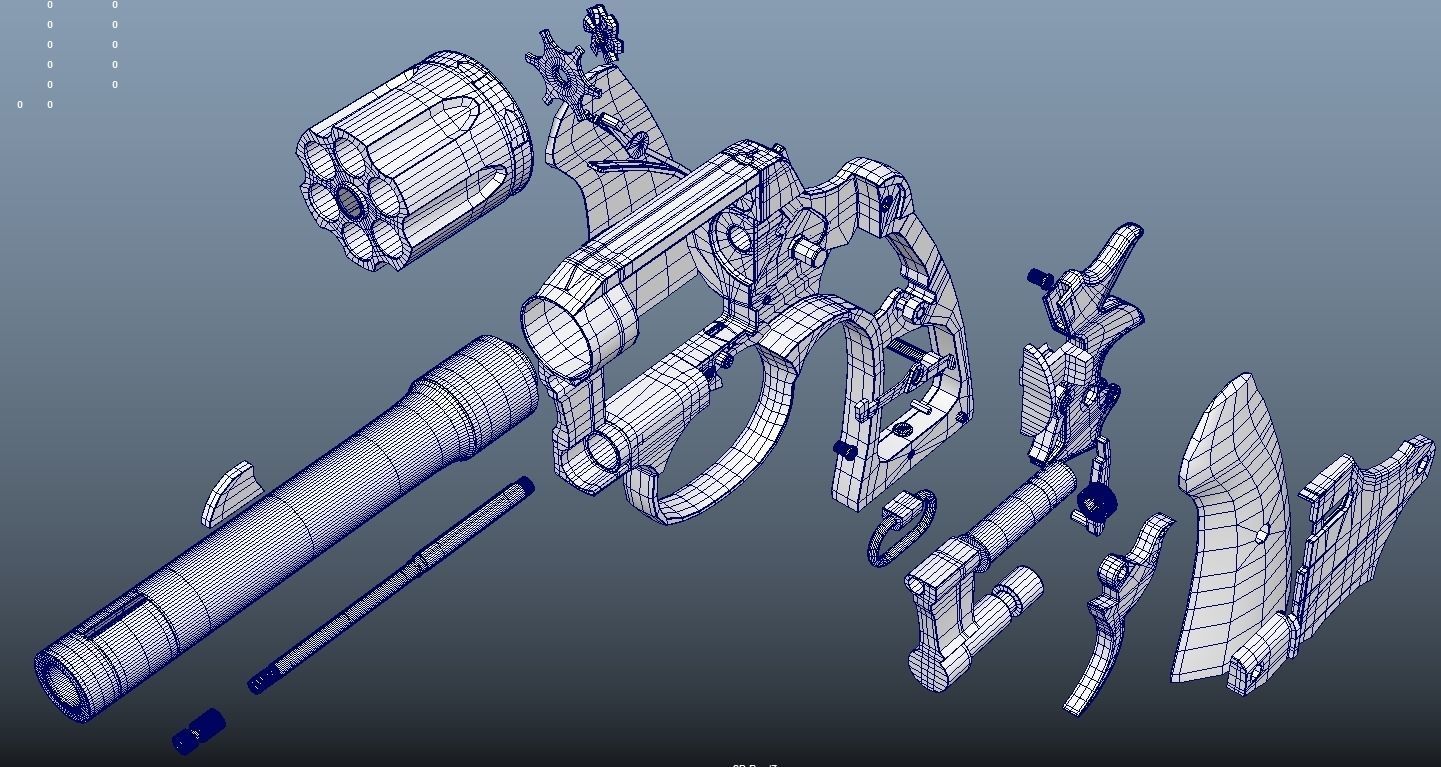 Colt 1917 Army DA 45acp 3D model_11