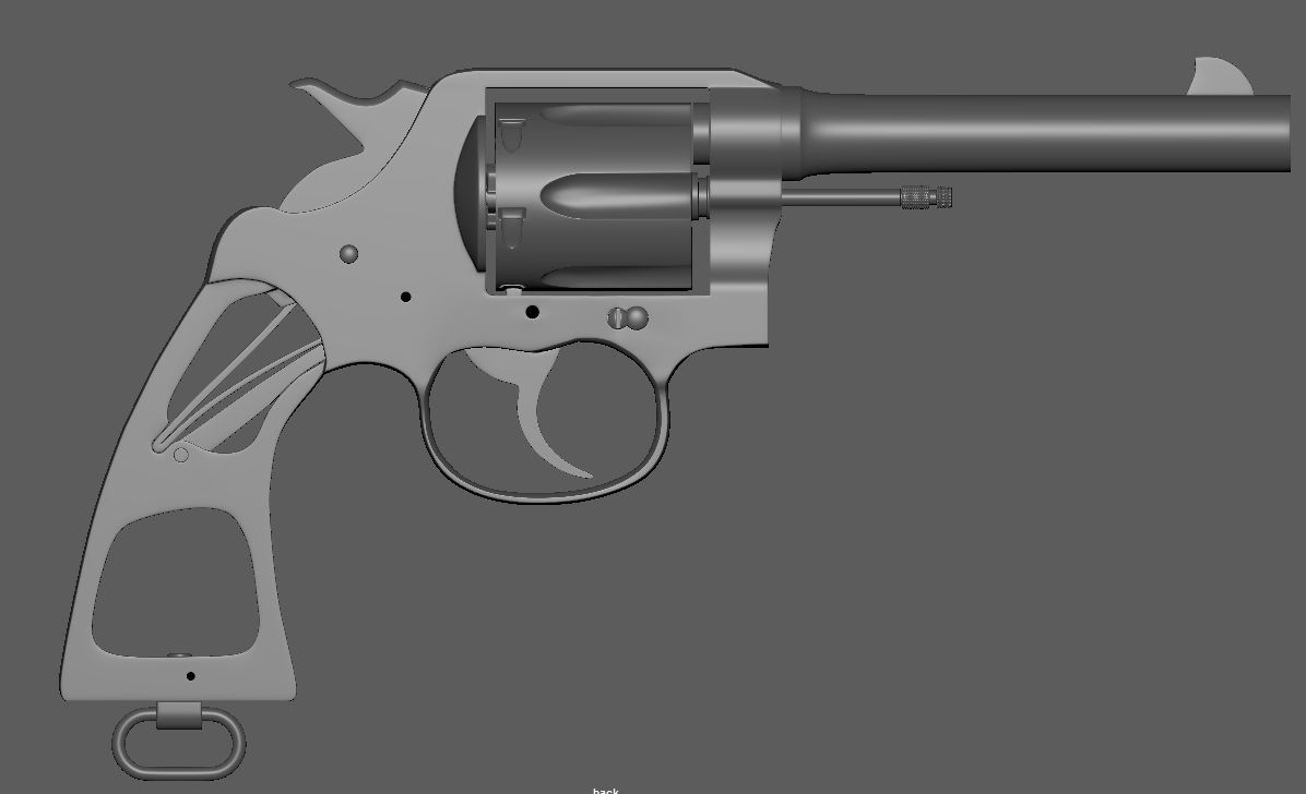 Colt 1917 Army DA 45acp 3D model_2