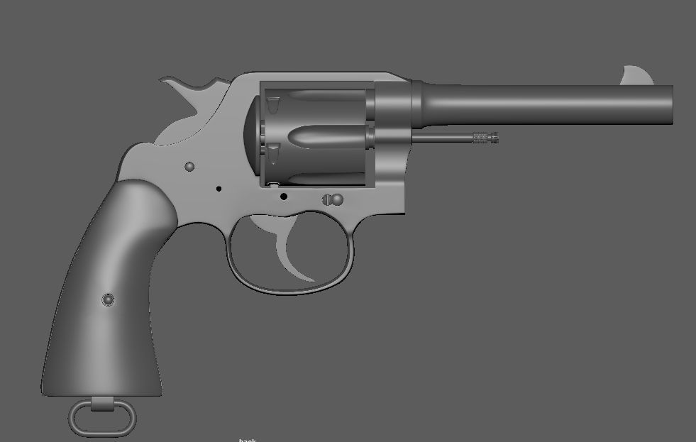 Colt 1917 Army DA 45acp 3D model_4