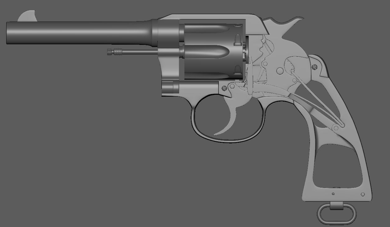 Colt 1917 Army DA 45acp 3D model_1