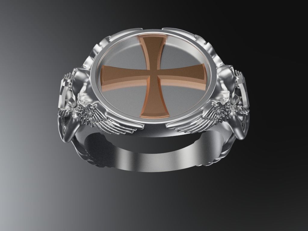 Angel ring 3D print model_3