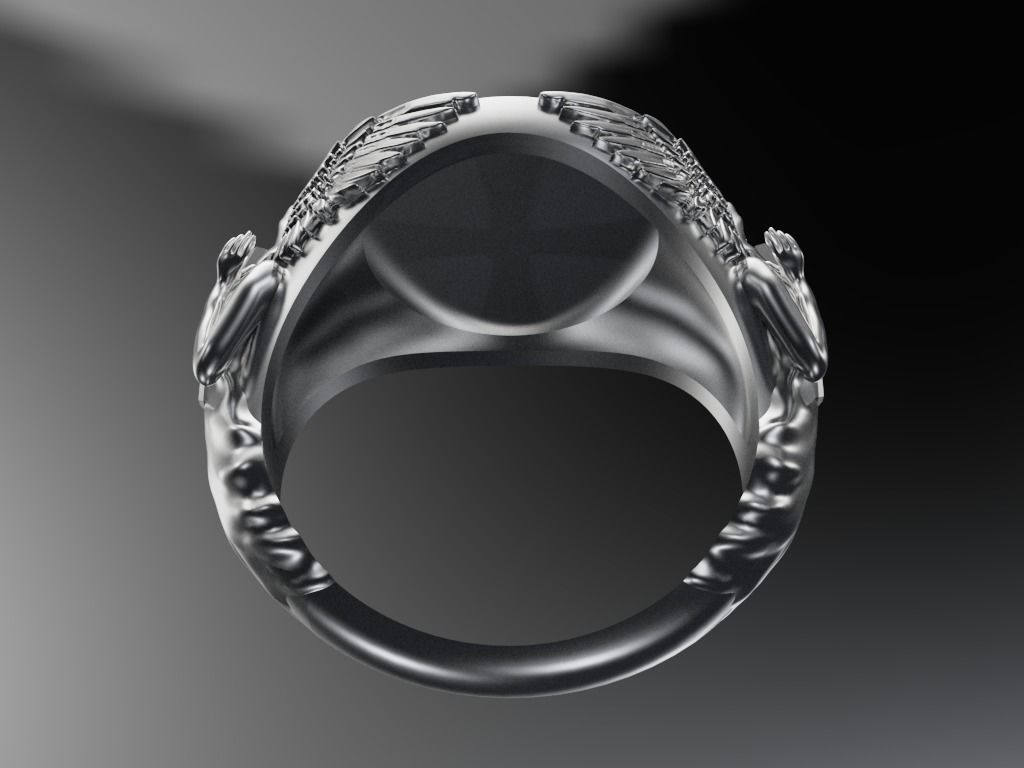 Angel ring 3D print model_5