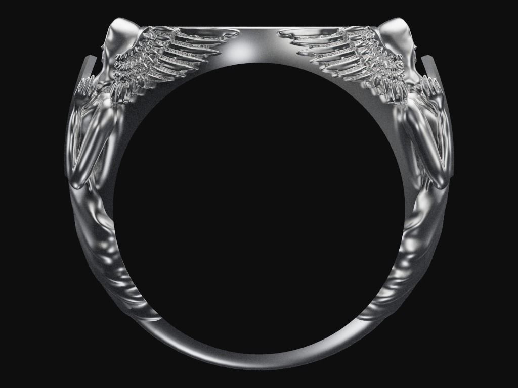 Angel ring 3D print model_4