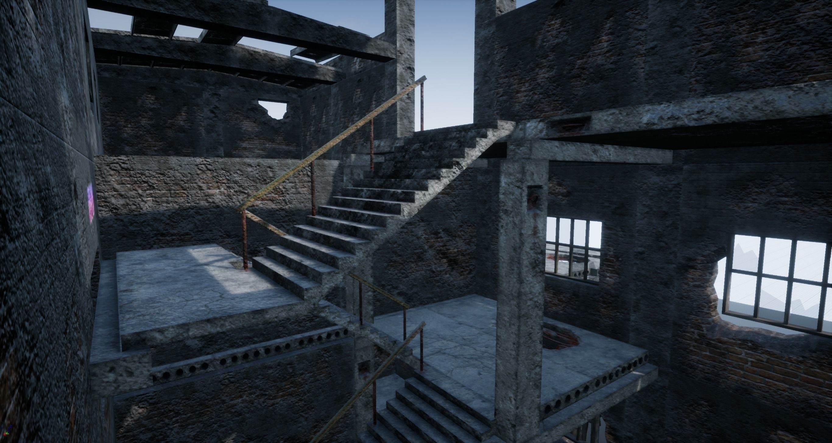 Modular Abandoned Building PBR Low-poly 3D model_12