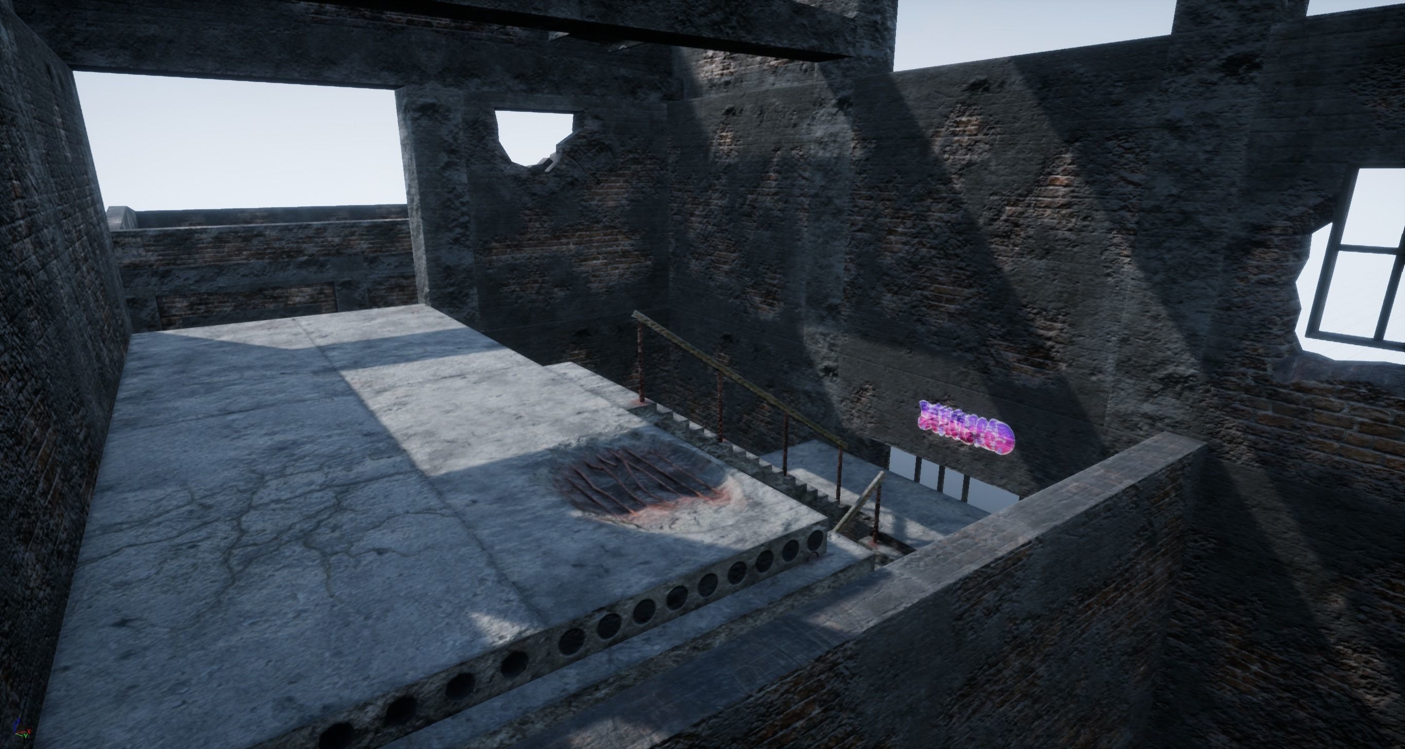 Modular Abandoned Building PBR Low-poly 3D model_11