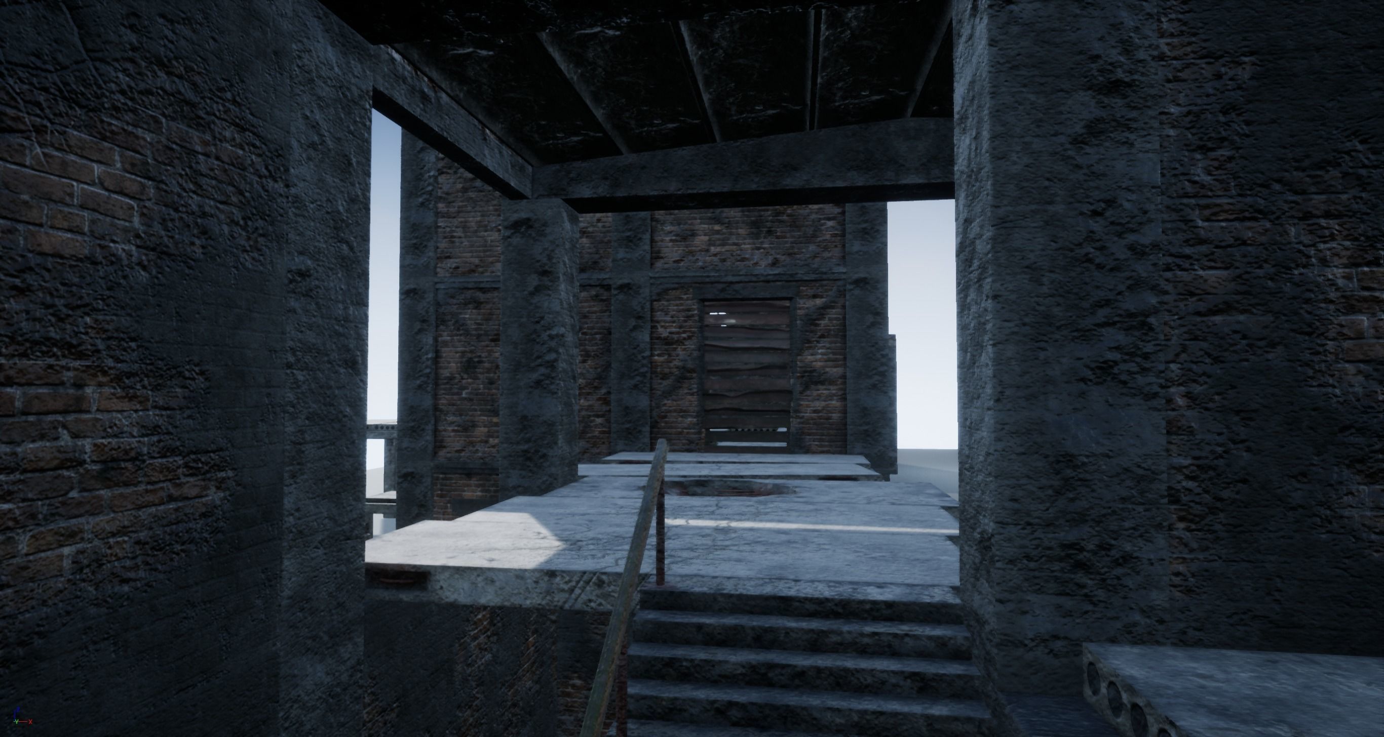 Modular Abandoned Building PBR Low-poly 3D model_14