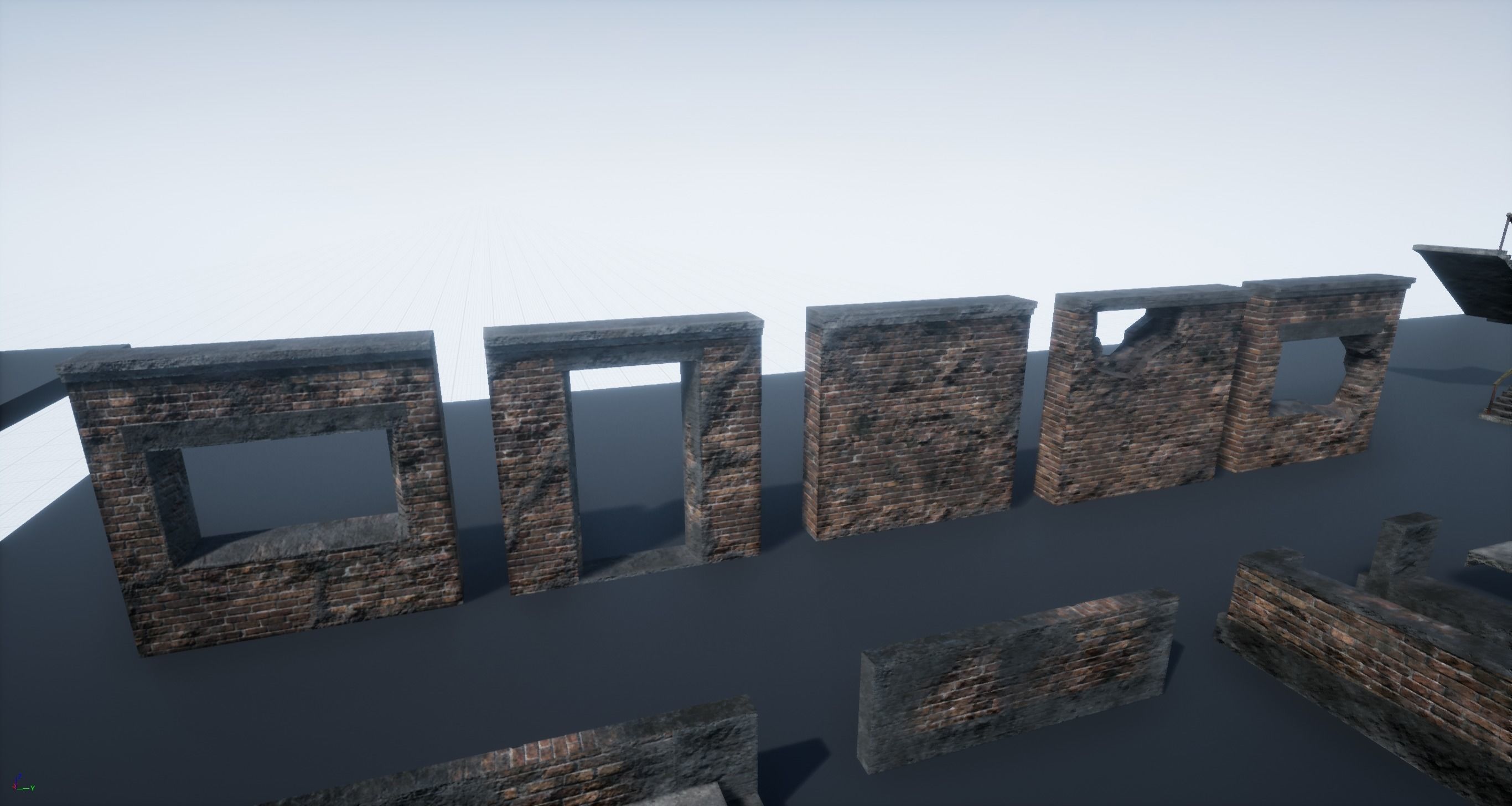 Modular Abandoned Building PBR Low-poly 3D model_17