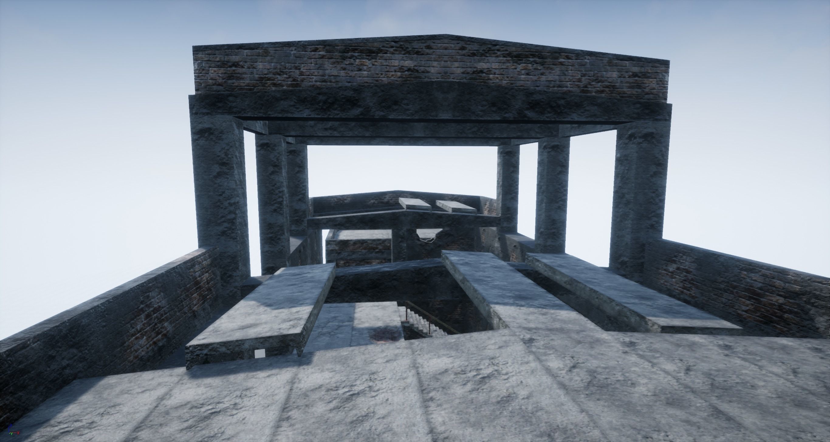 Modular Abandoned Building PBR Low-poly 3D model_7