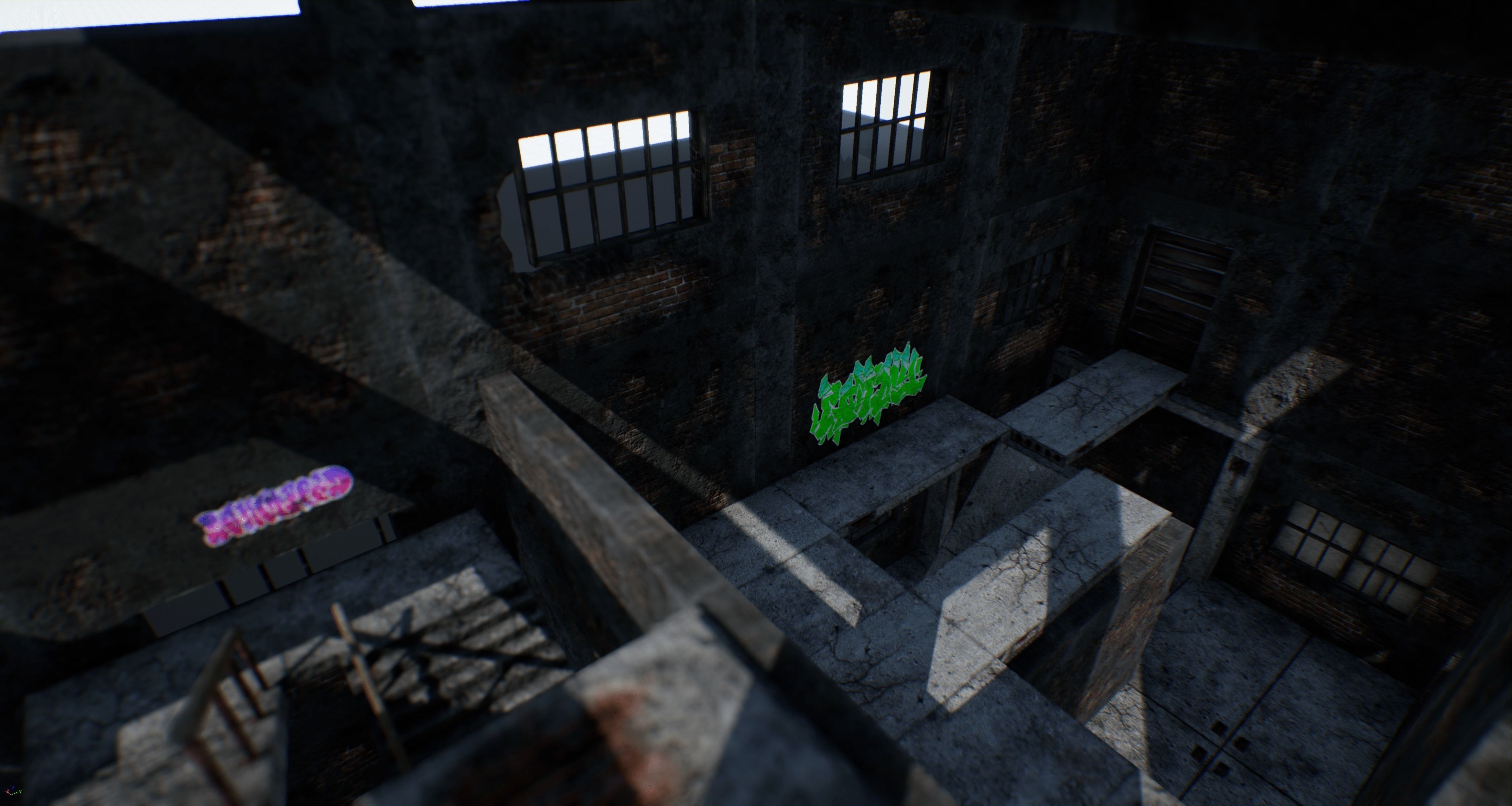 Modular Abandoned Building PBR Low-poly 3D model_2