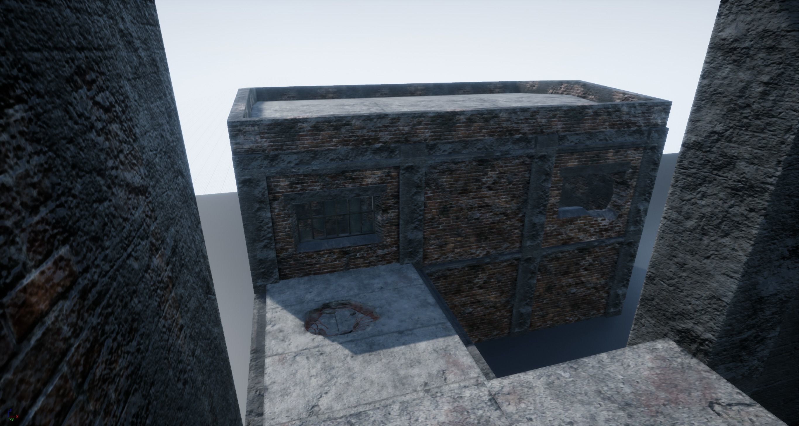 Modular Abandoned Building PBR Low-poly 3D model_13