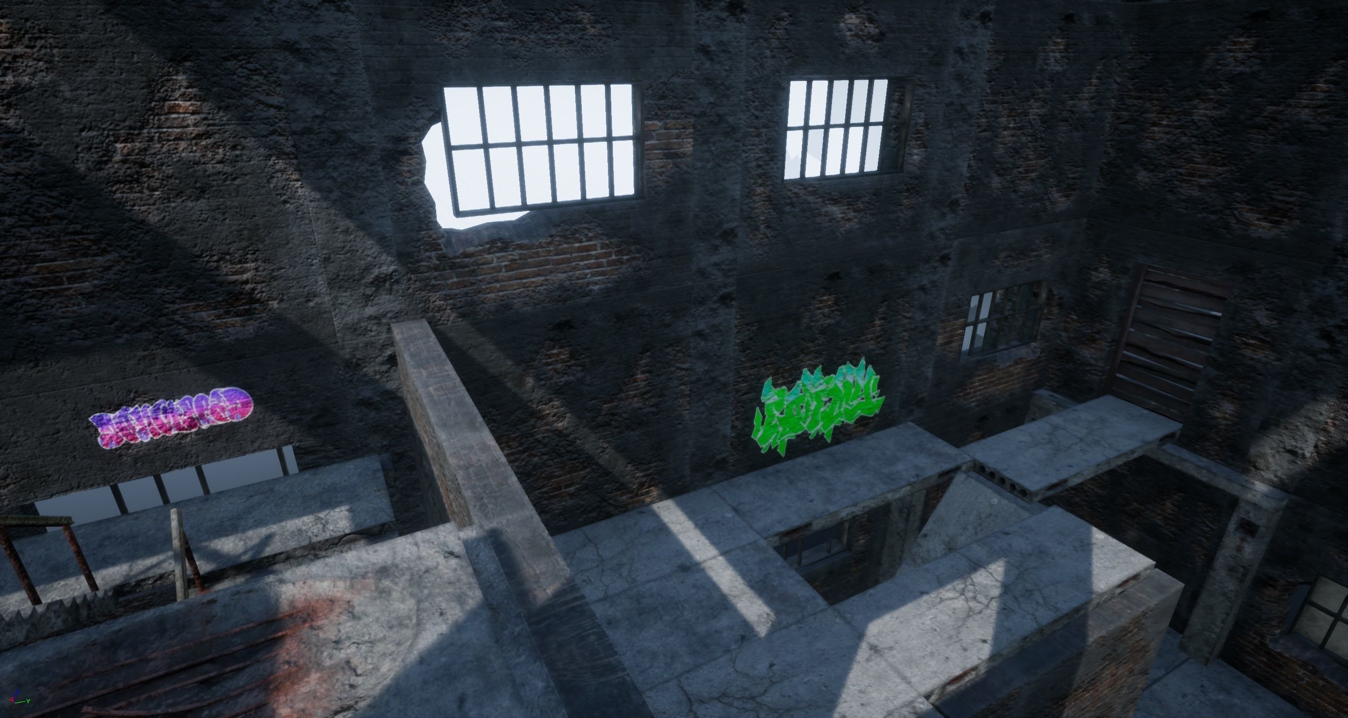 Modular Abandoned Building PBR Low-poly 3D model_15