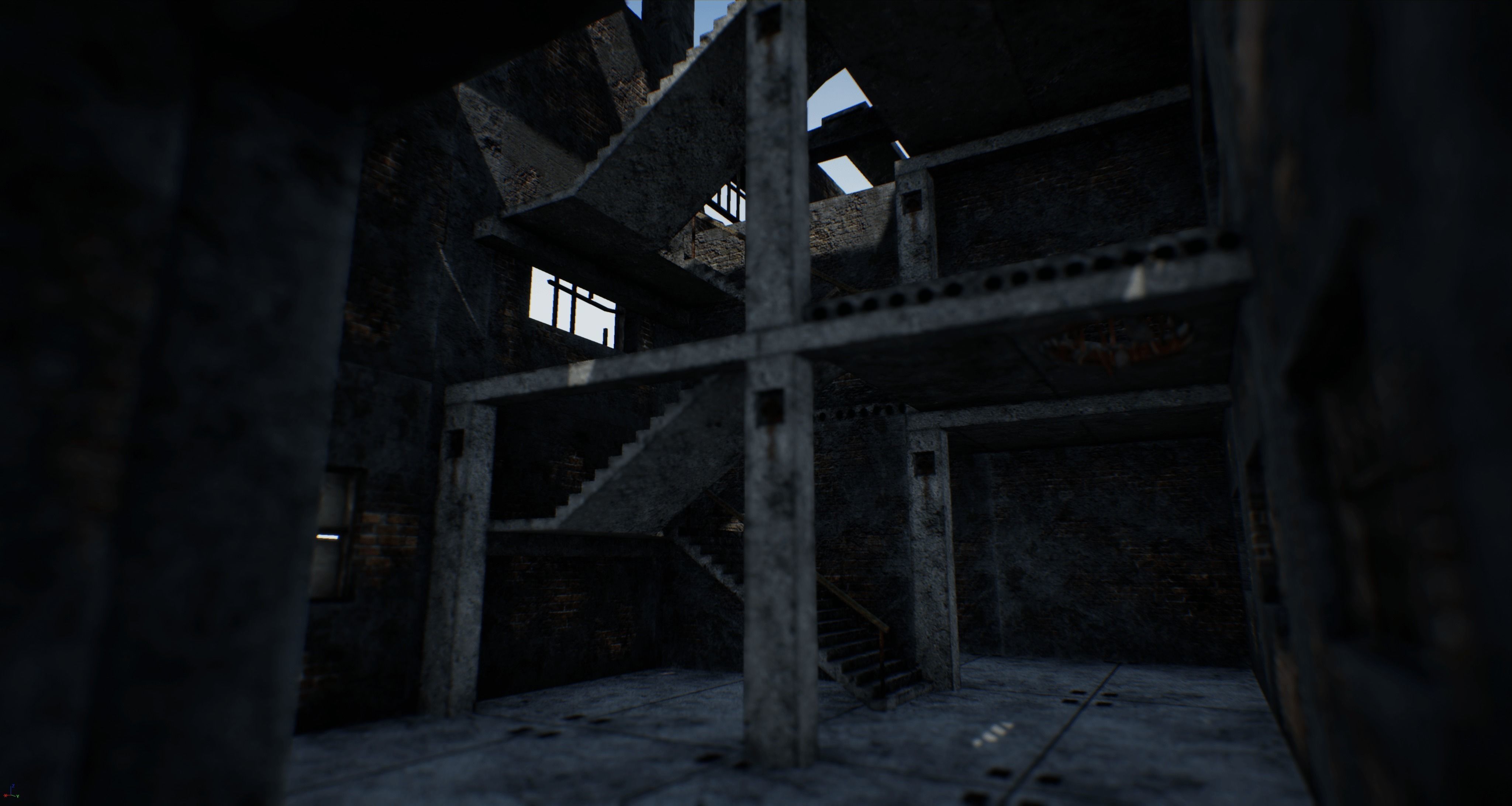 Modular Abandoned Building PBR Low-poly 3D model_4