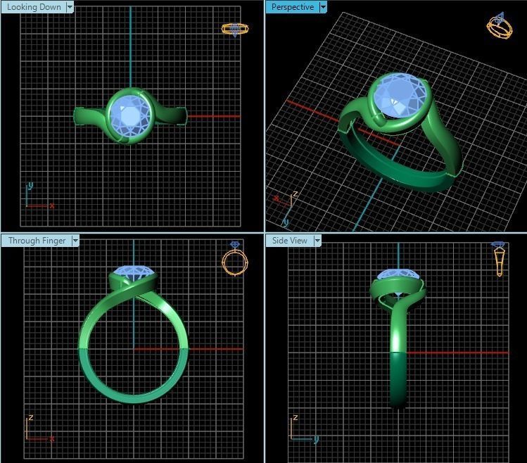 Ring T00451 3D print model_2