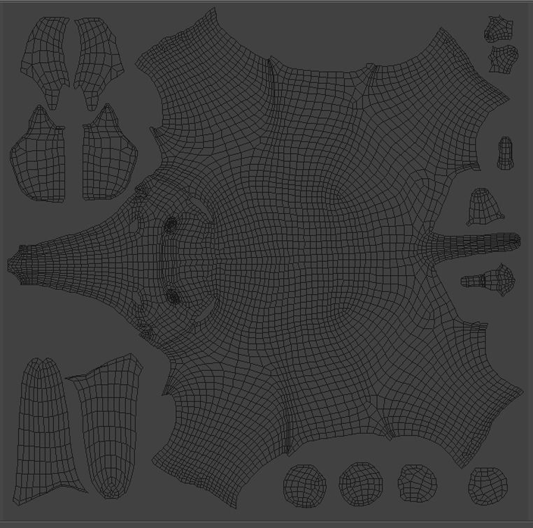 Asian Elephant Low-poly 3D model_13