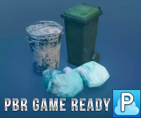 Refuse bins and bags of rubbish