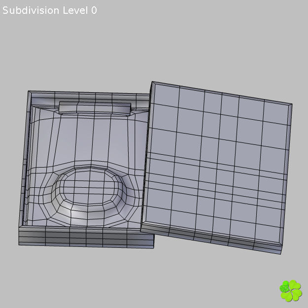 Earrings and bracelet with display box rigged low poly Low-poly 3D model_49