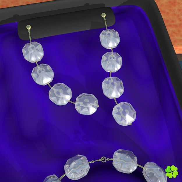 Earrings and bracelet with display box rigged low poly Low-poly 3D model_9