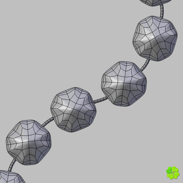 Earrings and bracelet with display box rigged low poly Low-poly 3D model_28