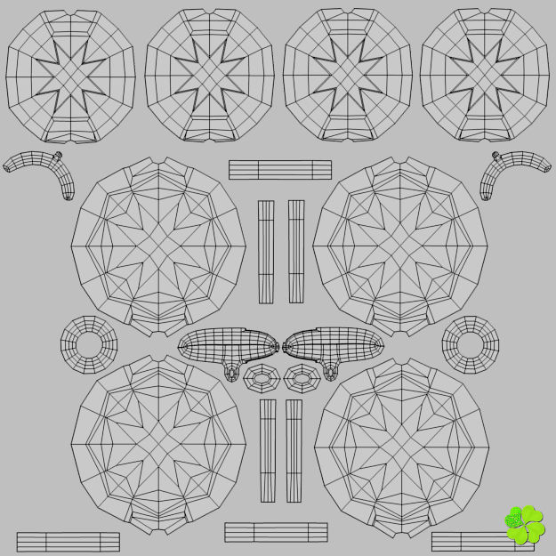 Earrings and bracelet with display box rigged low poly Low-poly 3D model_72