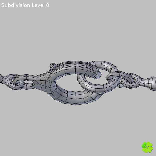 Earrings and bracelet with display box rigged low poly Low-poly 3D model_35