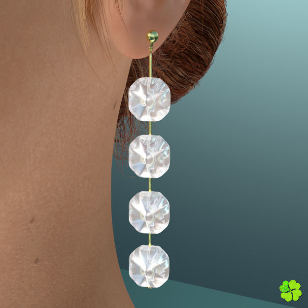 Earrings and bracelet with display box rigged low poly Low-poly 3D model_10