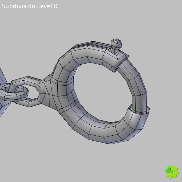 Earrings and bracelet with display box rigged low poly Low-poly 3D model_27