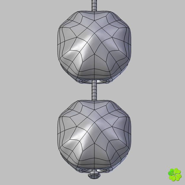 Earrings and bracelet with display box rigged low poly Low-poly 3D model_41