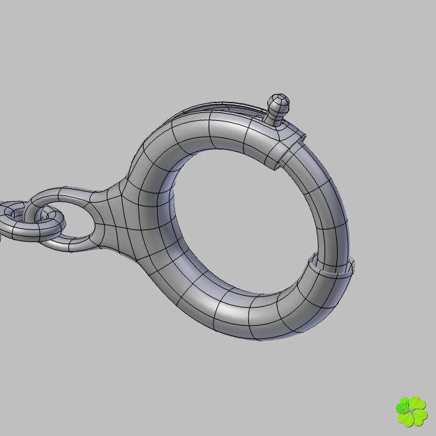 Earrings and bracelet with display box rigged low poly Low-poly 3D model_26