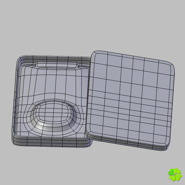 Earrings and bracelet with display box rigged low poly Low-poly 3D model_48