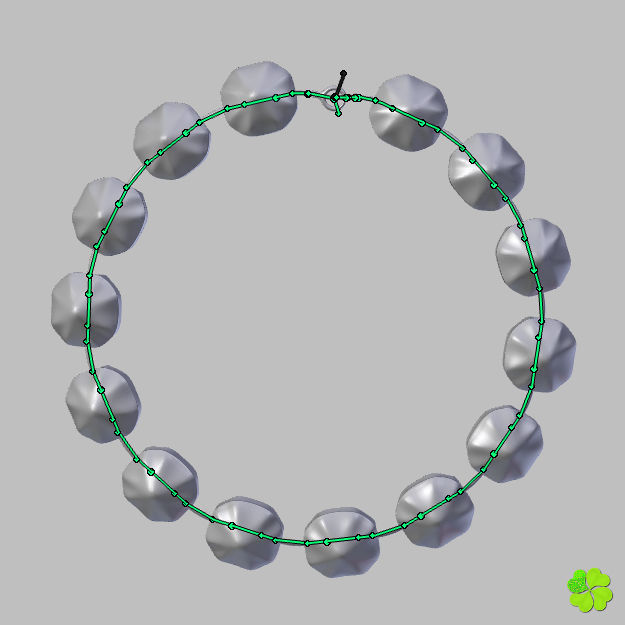 Earrings and bracelet with display box rigged low poly Low-poly 3D model_65