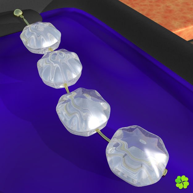 Earrings and bracelet with display box rigged low poly Low-poly 3D model_7