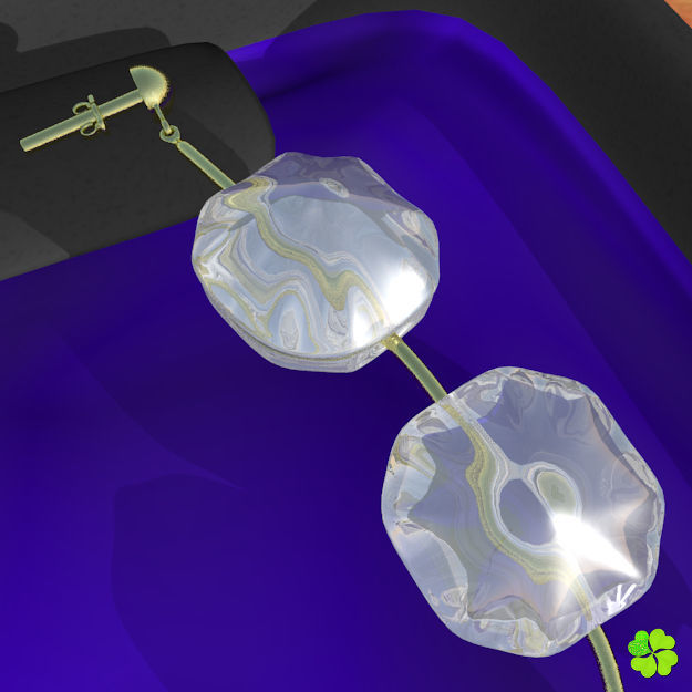 Earrings and bracelet with display box rigged low poly Low-poly 3D model_14