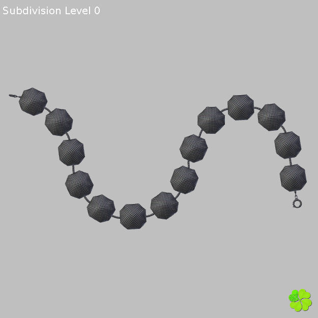 Earrings and bracelet with display box rigged low poly Low-poly 3D model_54