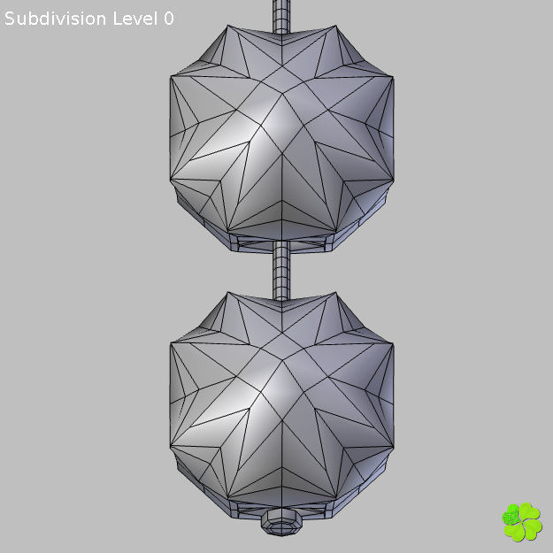 Earrings and bracelet with display box rigged low poly Low-poly 3D model_42