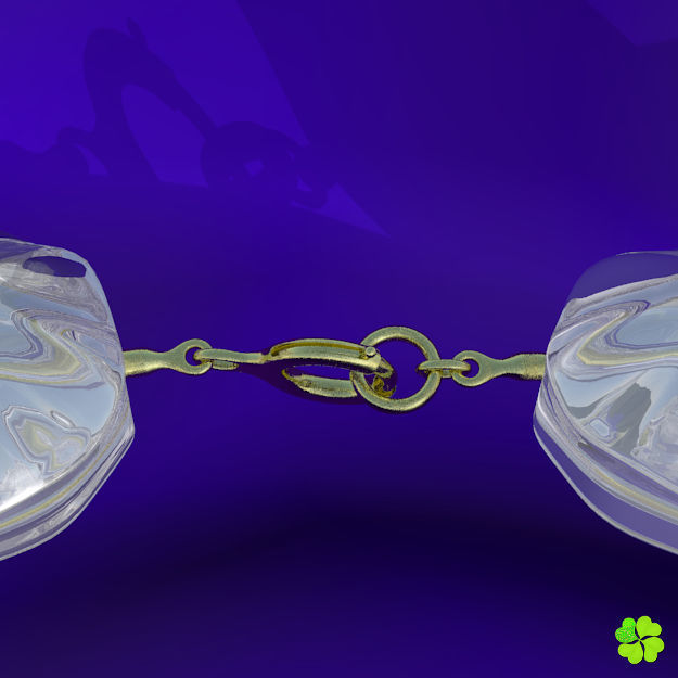 Earrings and bracelet with display box rigged low poly Low-poly 3D model_6