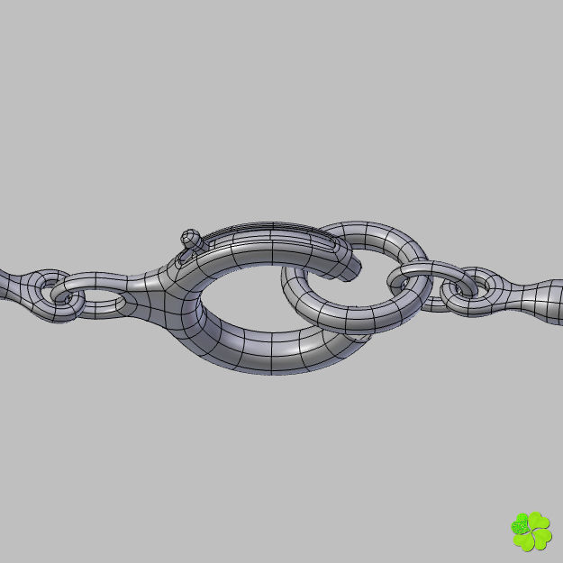 Earrings and bracelet with display box rigged low poly Low-poly 3D model_34