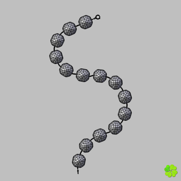 Earrings and bracelet with display box rigged low poly Low-poly 3D model_30