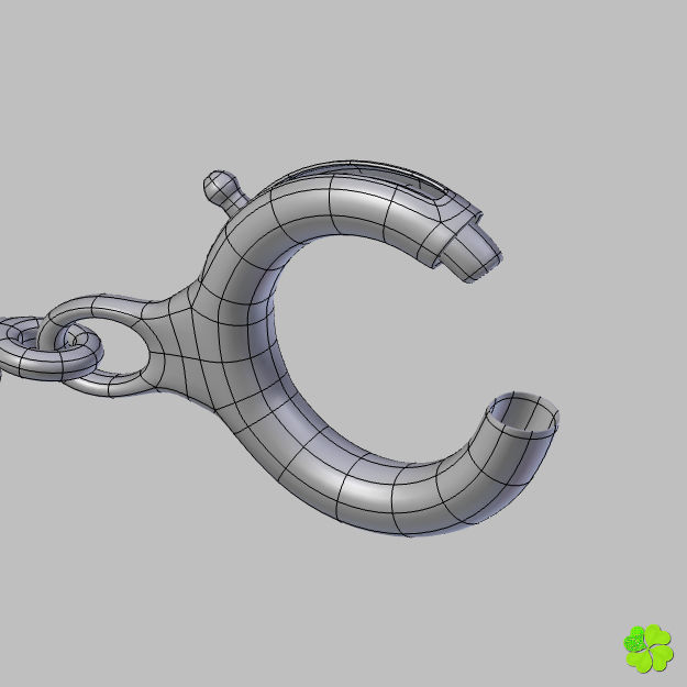 Earrings and bracelet with display box rigged low poly Low-poly 3D model_24