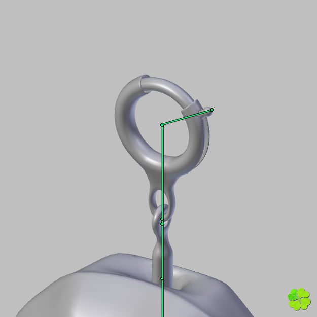 Earrings and bracelet with display box rigged low poly Low-poly 3D model_67