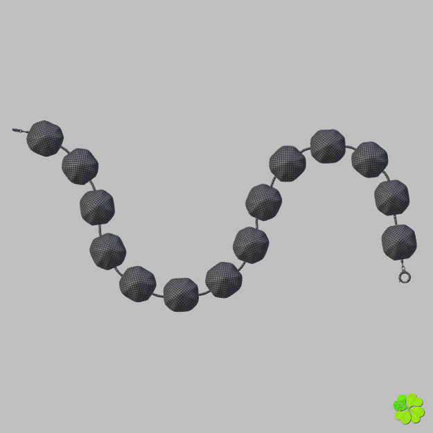 Earrings and bracelet with display box rigged low poly Low-poly 3D model_53